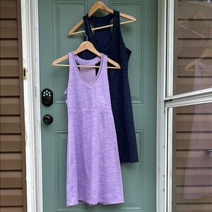 Set of 2 Purple and Navy Sleeveless Dresses